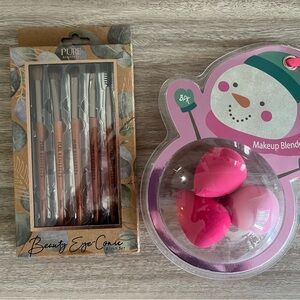 Pure Beauty Eye Conic Brush Set and Pink Makeup Blenders